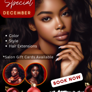 Hair Salon Editable December Appointment Booking Flyer